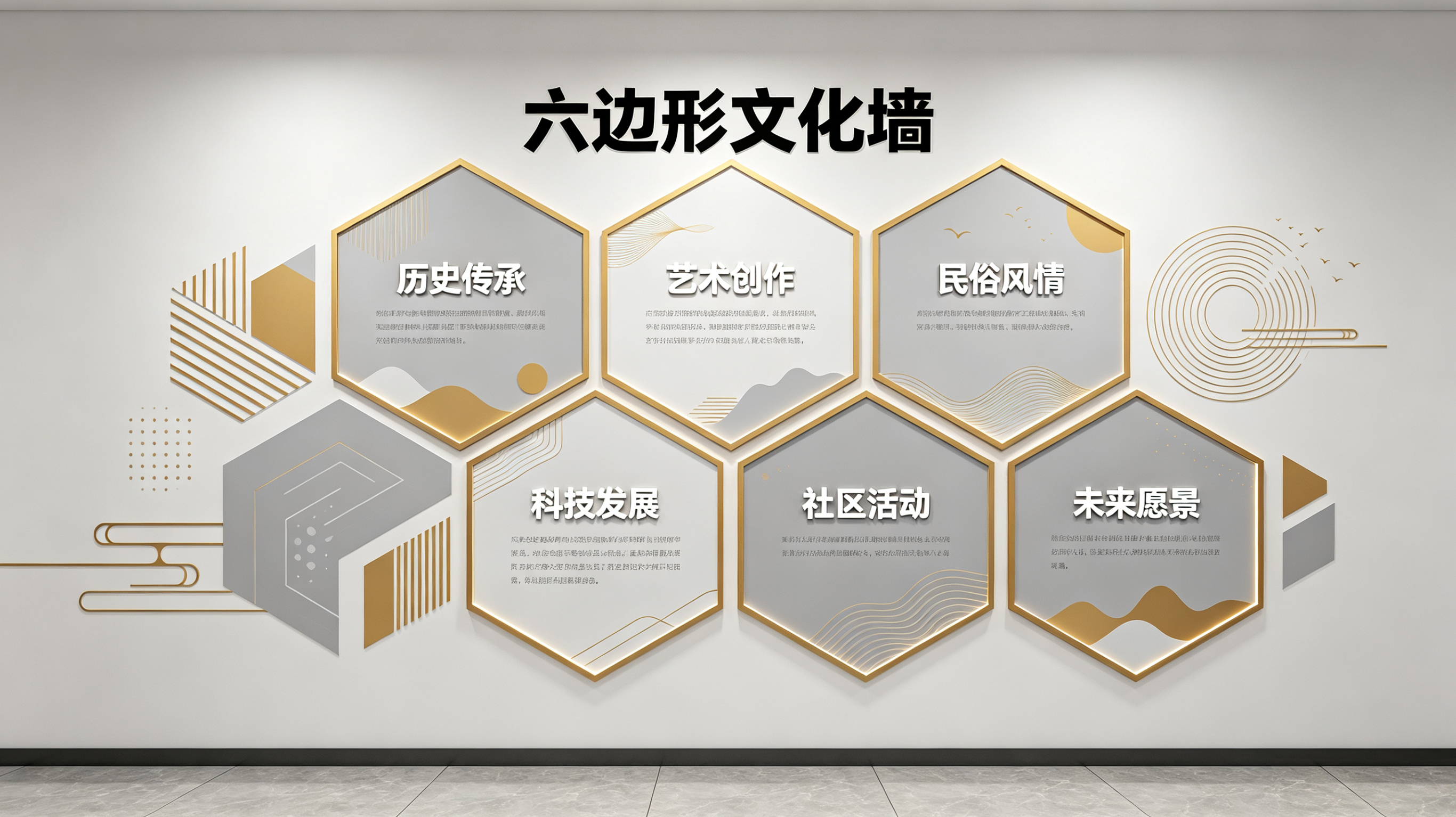 资阳企业文化墙 | 六边形信息美学